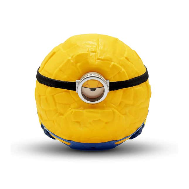 Un seau à pop-corn sur le thème de Moi, Moche et Méchant 4 qui ressemble à un Minion.