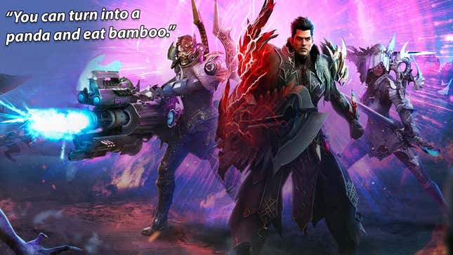 A screenshot of three characters from Lost Ark. 
