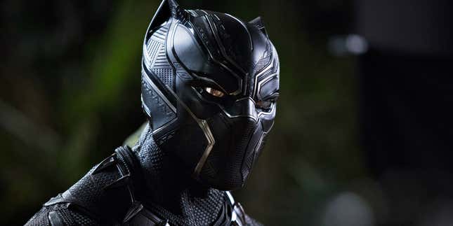 Black Panther appears in his suit. 
