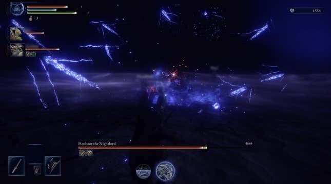 Darkness closes around the party as they fight an enemy.